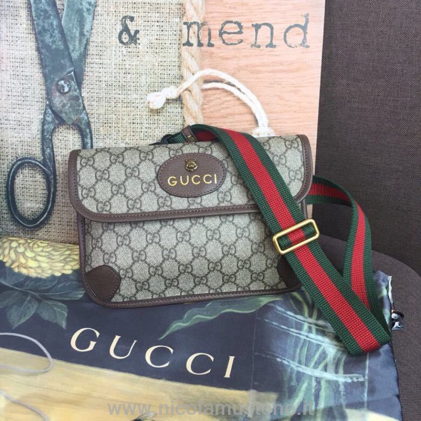 Marsupio Qualità Originale Gucci Gg Supreme Marsupio 25cm 493930 Collezione Primavera/estate 2019 Marrone