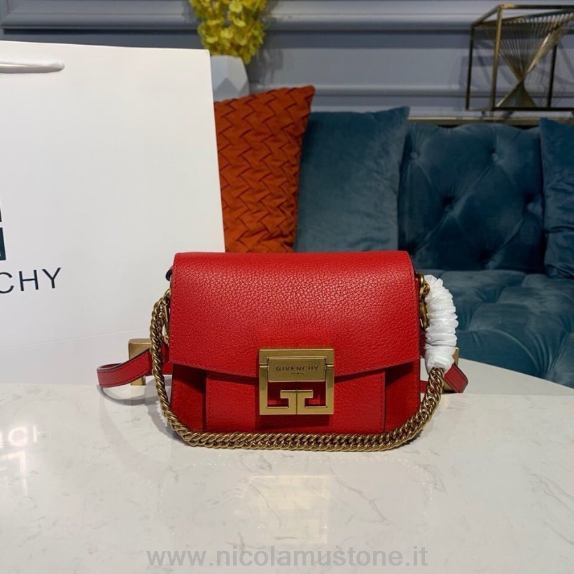 Qualità Originale Givenchy Borsa A Spalla Gv3 18cm Pelle Di Vitello Collezione Autunno/inverno 2019 Rossa