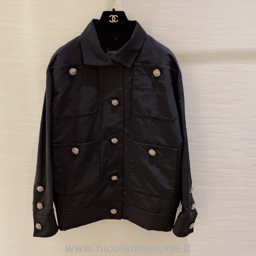 Chanel Chanel Oversize Button Jacket Colección Otoño/invierno 2020 Calidad Original Negro