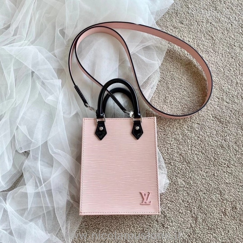 Original Kvalitet Louis Vuitton Mini Säck Plat Väska 22cm Epi Canvas Höst/vinter 2020 Kollektion M69575 Rose Ballerine