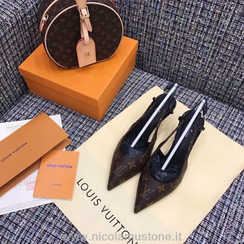Décolleté Louis Vuitton Cherie Slingback Qualità Originale Collezione Primavera/estate 2019 1a5bpp Marrone