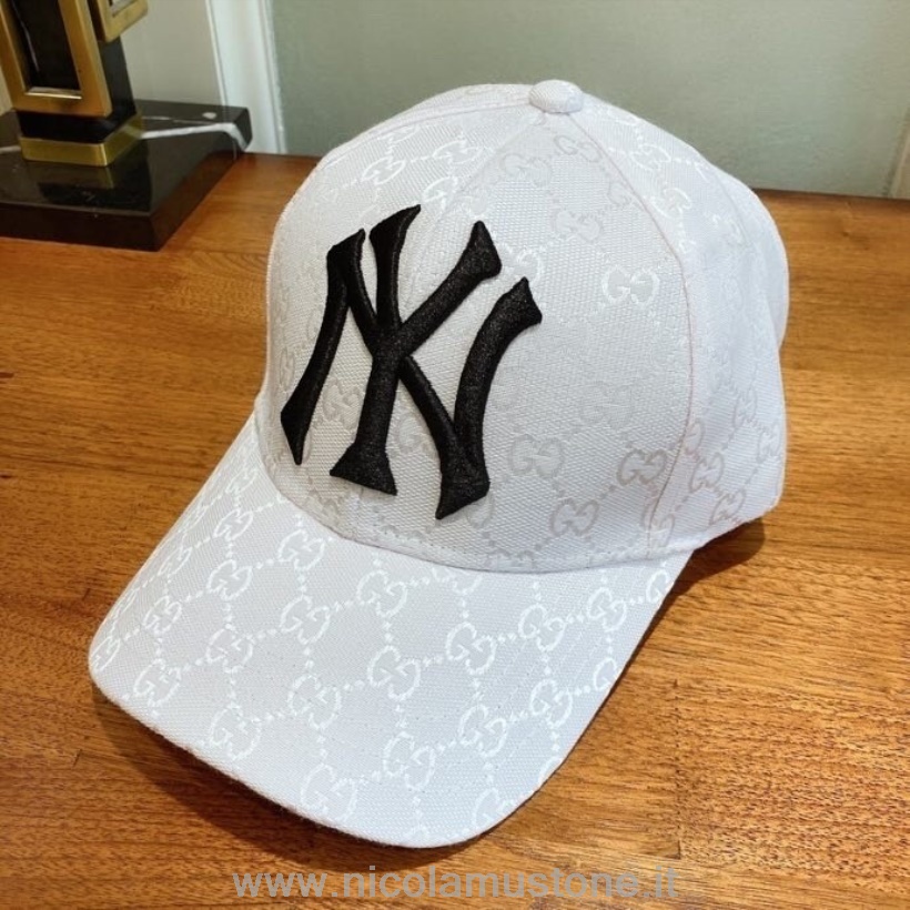 Cappello Da Baseball Gucci Ny Di Qualità Originale Collezione Primavera/estate 2020 Bianco/nero