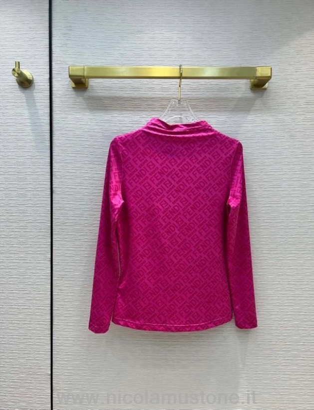 Camicia A Maniche Lunghe Slim Fit Fendi X Skims Di Qualità Originale Collezione Autunno/inverno 2021 Rosa