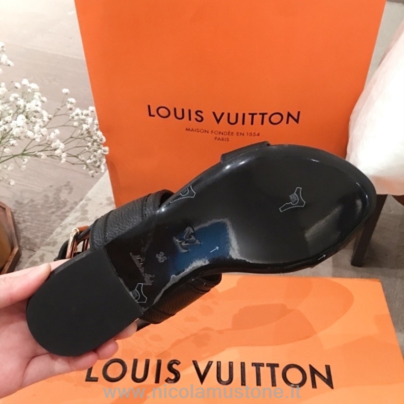 Qualità Originale Louis Vuitton Lv Lock It Sandali Collezione Primavera/estate 2020 Nero