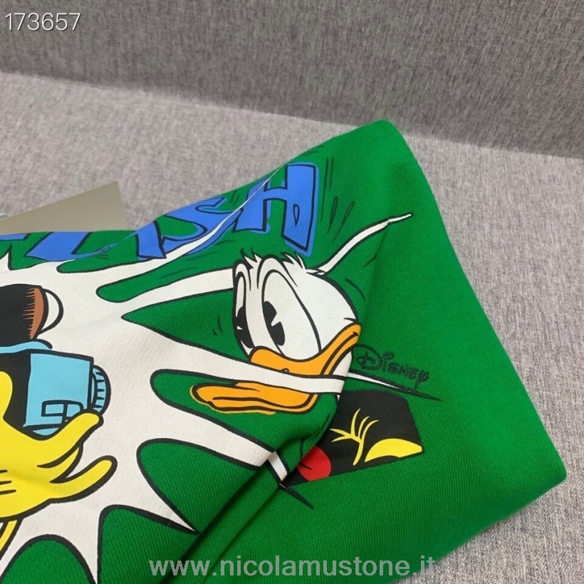 Original Quality Gucci X Daffy Duck Amor Vivendi Felpa Oversize Ricamata Unisex Collezione Autunno/inverno 2020 Verde