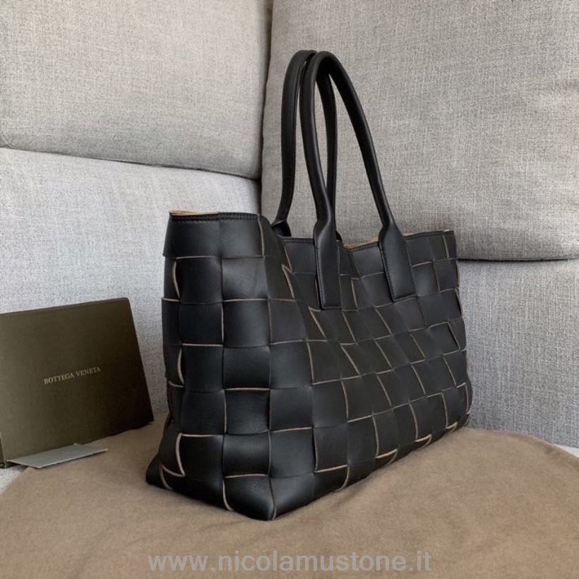 Qualità Originale Bottega Veneta Arco Tote Bag 50cm Pelle Di Vitello Pelle Collezione Primavera/estate 2020 Nero