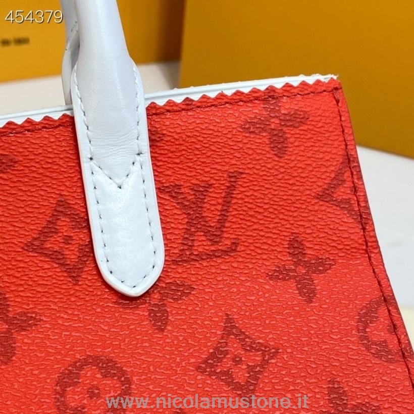 оригинално качество чанта Louis Vuitton Carry It 24см монограм платно колекция пролет/лято 2021 M46113 червено