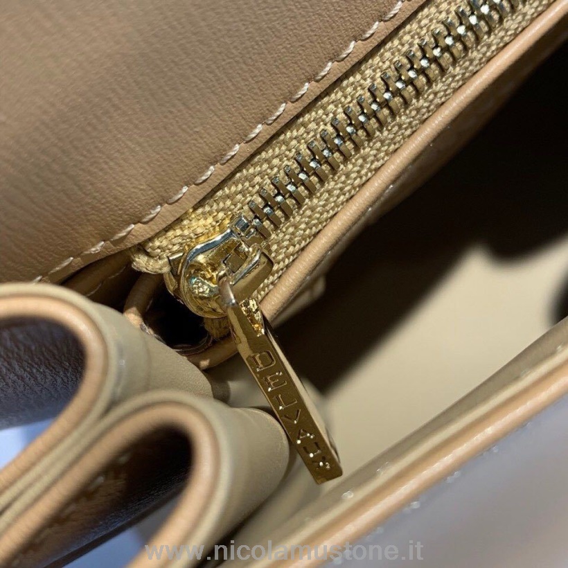 оригинално качество Delvaux Brillant Mm капак на чанта 28см чанта телешка кожа златен хардуер колекция есен/зима 2019 бежово