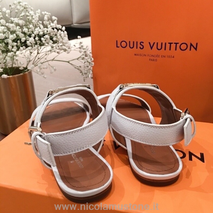 оригинално качество Louis Vuitton Lv Lock It сандали колекция пролет/лято 2020 бяло