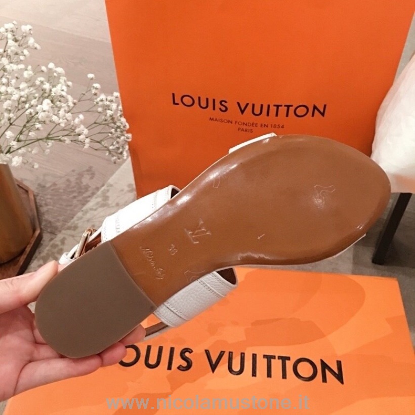 оригинално качество Louis Vuitton Lv Lock It сандали колекция пролет/лято 2020 бяло