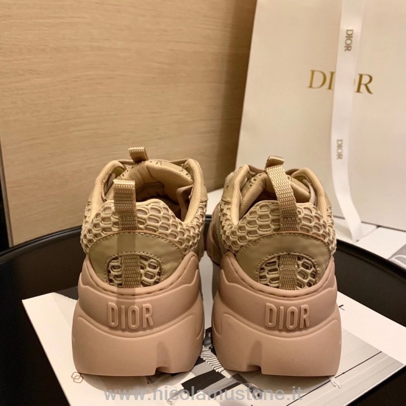 оригинално качество Christian Dior D-connect неопренови мрежести кецове телешка кожа колекция есен/зима 2020 гол