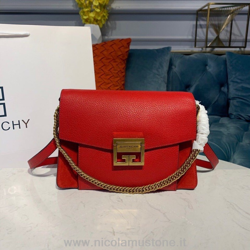 оригинално качество чанта за рамо Givenchy Gv3 22см телешка кожа есен/зима колекция 2019 червена