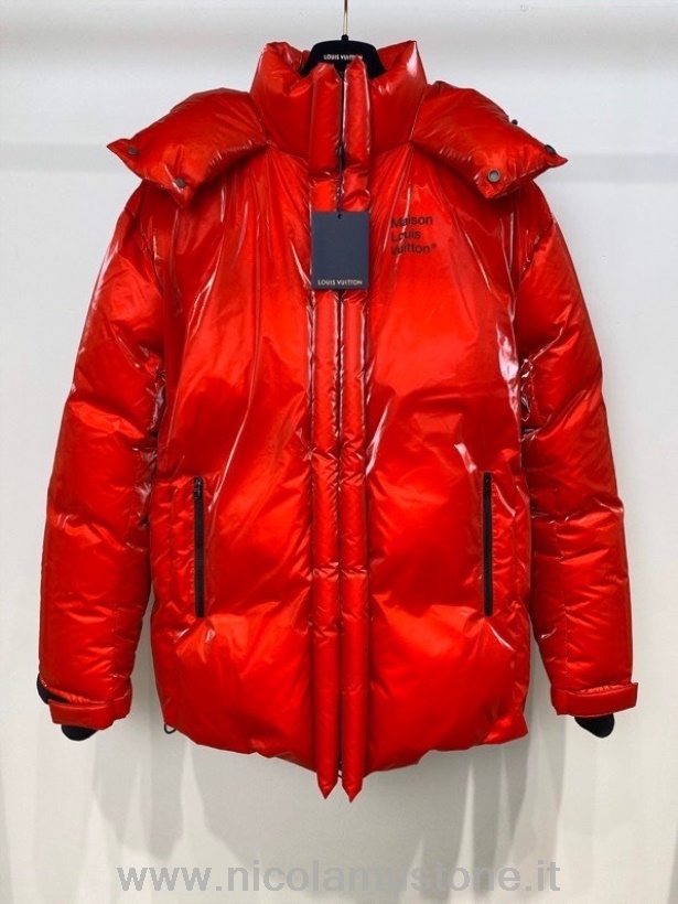 оригинално качество пухено палто Louis Vuitton оверсайз колекция пролет/лято 2022 червено