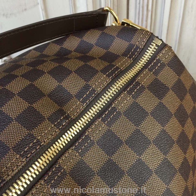 оригинално качество Louis Vuitton Keepall Bandouliere 55см Damier Ebene платно колекция есен/зима 2019 N41414 кафяво
