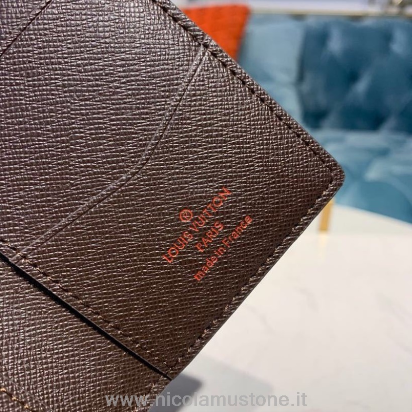 оригинално качество джобен органайзер Louis Vuitton 12см Damier Ebene платно колекция пролет/лято 2019 M30301 кафяв