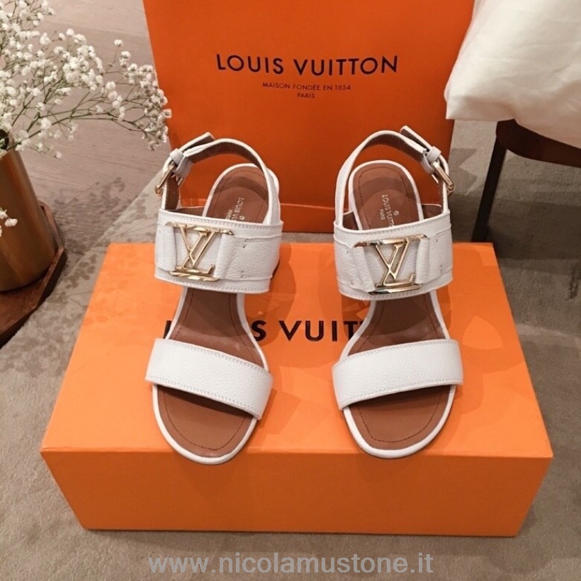оригинално качество Louis Vuitton Lv Lock It Pumps колекция пролет/лято 2020 бяла