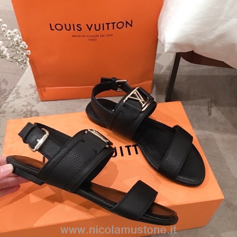оригинално качество Louis Vuitton Lv Lock It сандали колекция пролет/лято 2020 черни
