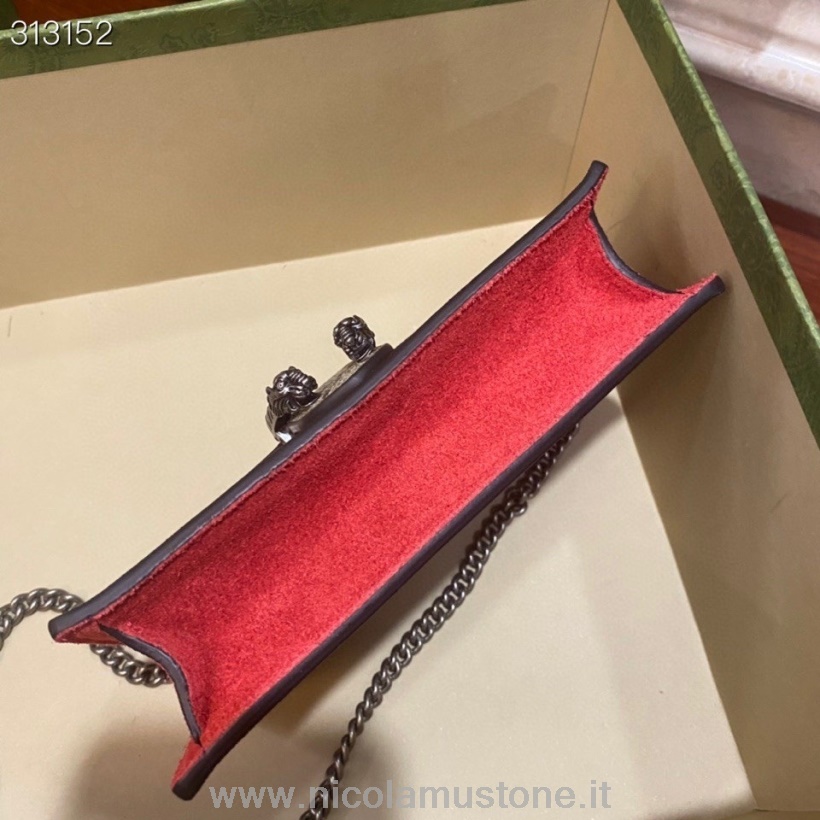 оригинално качество Gucci Dionysus чанта за рамо 16см 421970 телешка кожа колекция пролет/лято 2022 червена