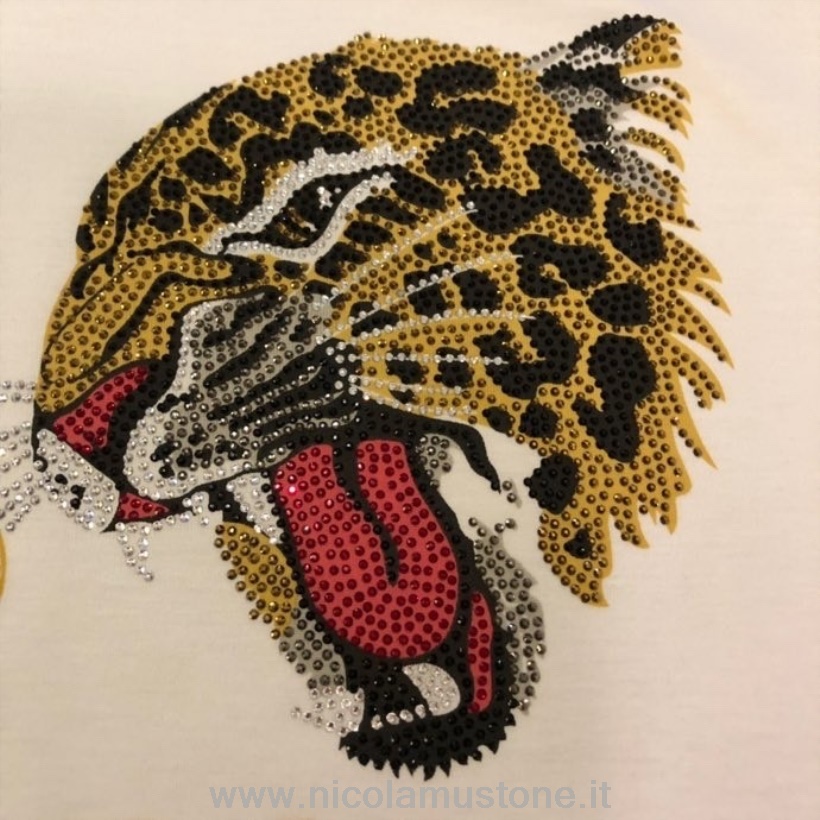 оригинално качество Gucci лунна година тигър тениска с къси ръкави колекция пролет/лято 2022 бяла