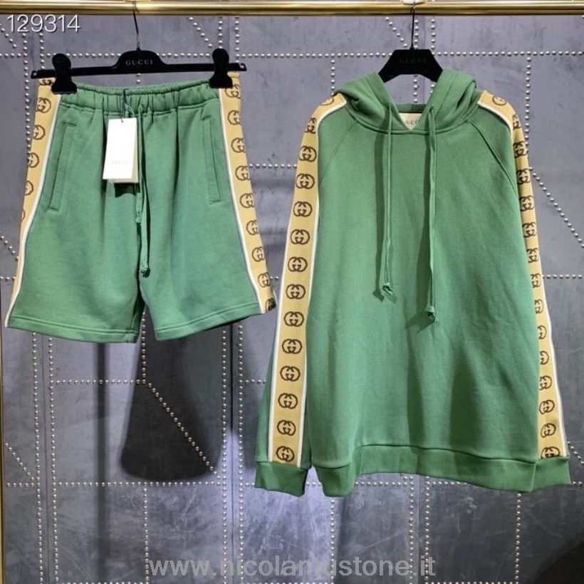 Original Quality Gucci Gg Logo Shorts Unisex Collezione Autunno/inverno 2020 Verde