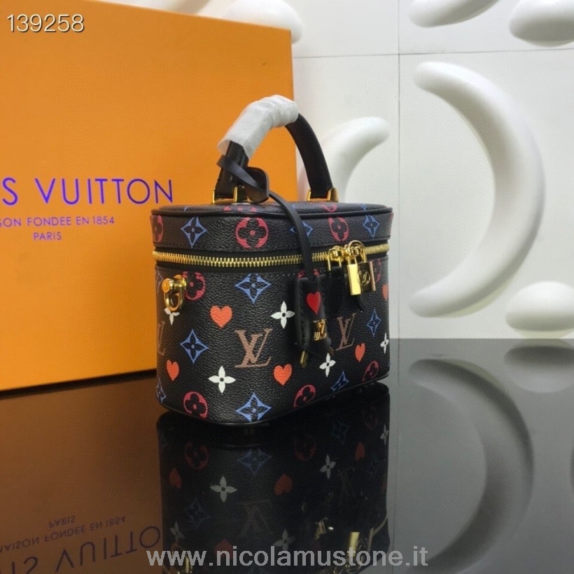 Qualità Originale Louis Vuitton Vanity Pm Borsa 22 Cm Monogramma Tela Crociera 2021 Collezione Poker M45163 Nero/multi
