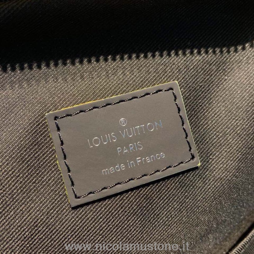 Qualità Originale Louis Vuitton Avenue Sling Bag 32 Cm Damier Grafite Tela Primavera/estate 2019 Collezione N42424 Nero/giallo