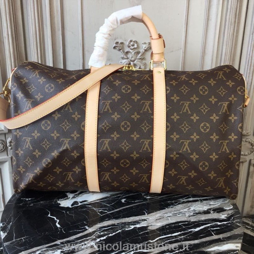 Qualità Originale Louis Vuitton Keepall Bandouliere 50 Cm Monogam Tela Collezione Autunno/inverno 2019 M41416 Marrone
