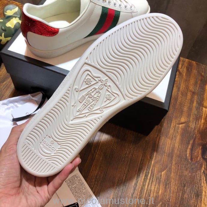 Original Quality Sneakers Gucci Ace 429446 Pelle Vitello Collezione Primavera/estate 2020 Bianco