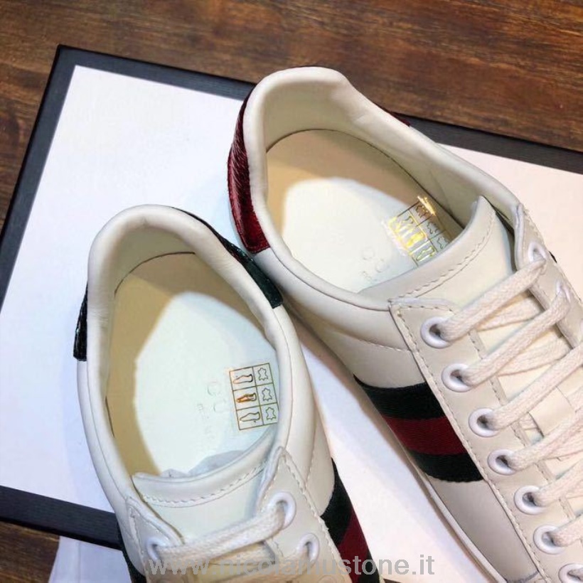 Original Quality Sneakers Gucci Ace 429446 Pelle Vitello Collezione Primavera/estate 2020 Bianco