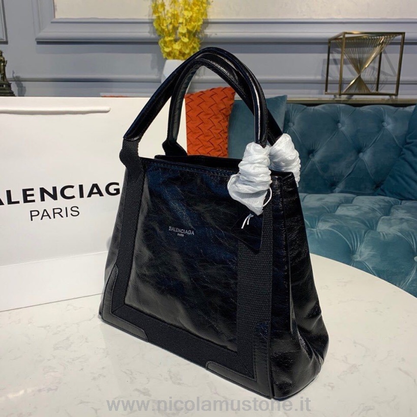 Qualità Originale Balenciaga Cabas Shopping Tote Bag 30cm Pelle Di Agnello Collezione Primavera/estate 2019 Nero