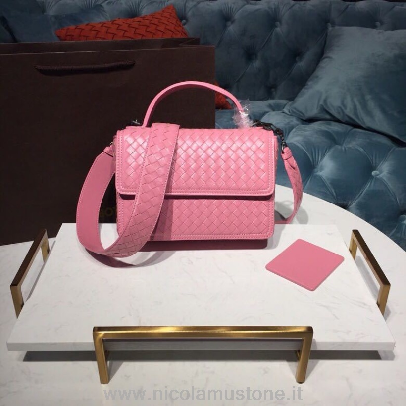 Original Quality Bottega Veneta Alumna Bag 24cm Intrecciato Nappa Leather Brunito Hardware Fall/winter 2019 Collection Pink