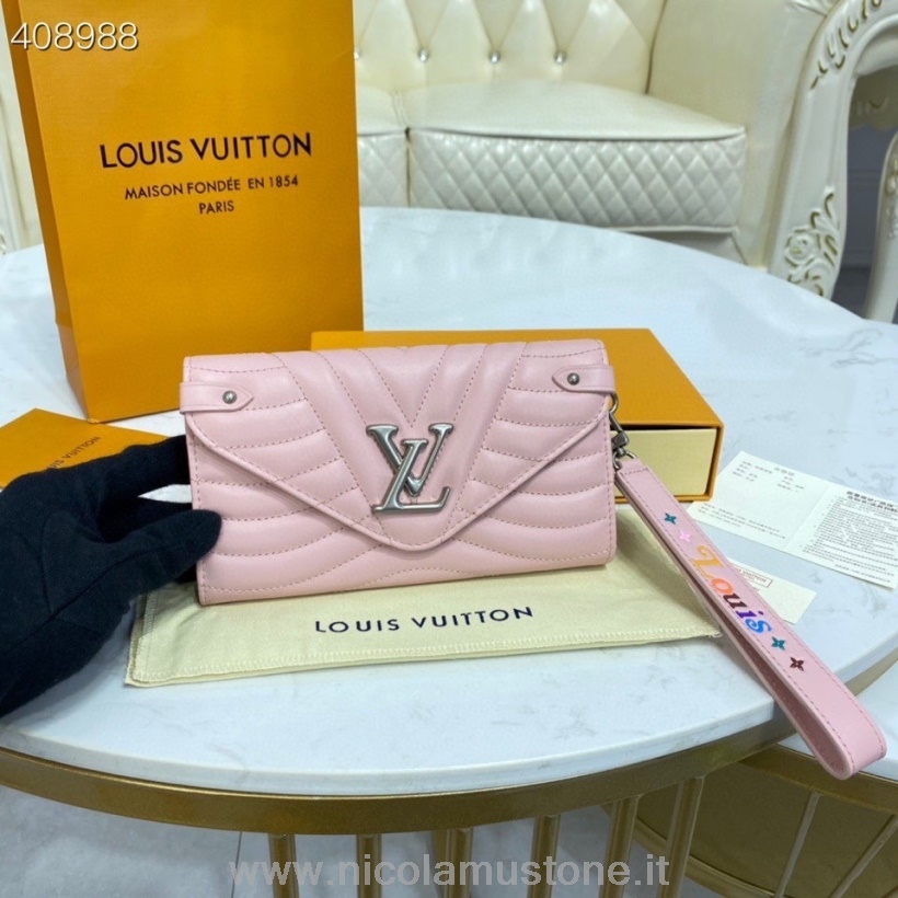 Qualità Originale Louis Vuitton New Wave Portafoglio Compatto 19 Cm Pelle Di Vitello Collezione Primavera/estate 2021 M63729 Rosa