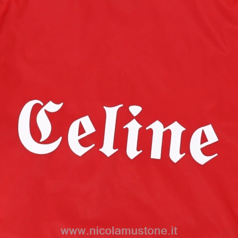 Giacca A Vento Di Qualità Originale Celine Logo Collezione Primavera/estate 2022 Rossa