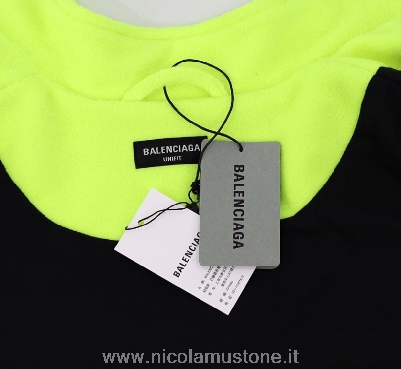 Qualità Originale Balenciaga Giacca Molto Oversize Primavera/estate 2022 Collezione Neon Giallo/nero