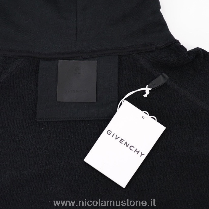 Qualità Originale Givenchy Pullover Oversize A Maniche Lunghe Con Cappuccio Collezione Primavera/estate 2022 Nero
