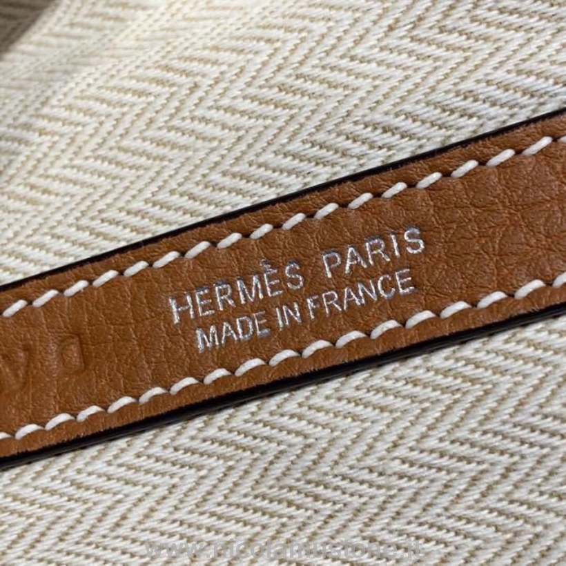 Qualità Originale Hermes Festa In Giardino 38 Cm Borsa Fiordo Taurillon Clemence Pelle Hardware Argento Oro