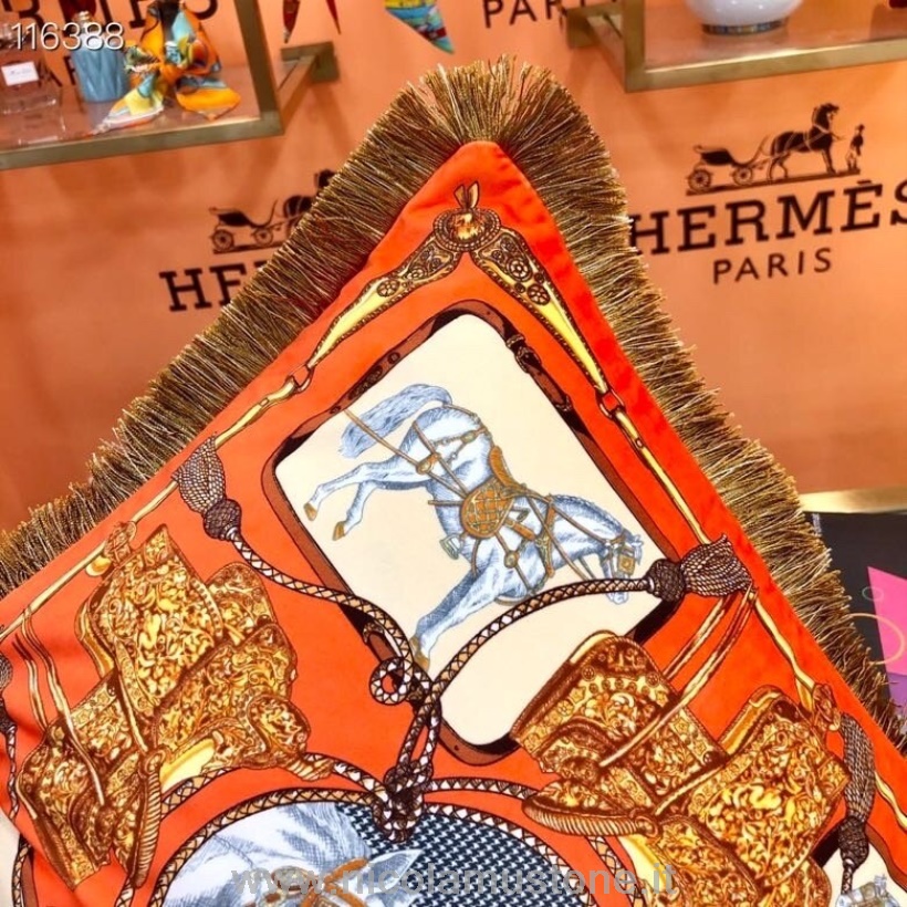 Cuscino Da Tiro Hermes 45 Cm Di Qualità Originale 116388 Arancione/multicolore