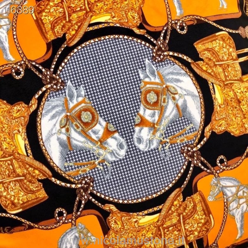 Cuscino Da Tiro Hermes 45 Cm Di Qualità Originale 116389 Arancione/multicolore