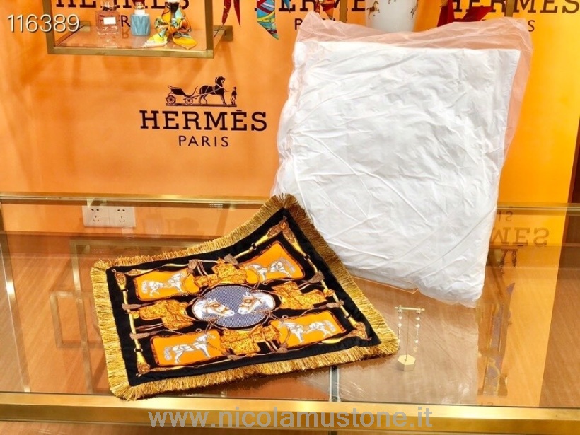 Cuscino Da Tiro Hermes 45 Cm Di Qualità Originale 116389 Arancione/multicolore