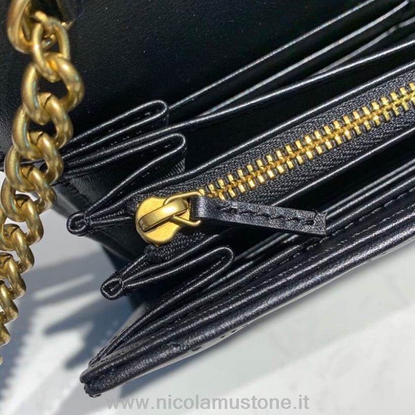 Qualità Originale Gucci Gg Marmont Woc Borsa A Spalla 20cm Pelle Di Vitello Pelle Collezione Autunno/inverno 2019 Nero