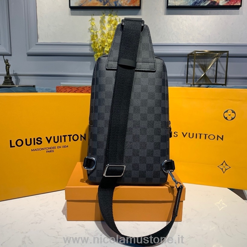 Qualità Originale Louis Vuitton Avenue Sling Bag 32 Cm Damier Graphite Tela Primavera/estate 2020 Collezione M41719 Marrone