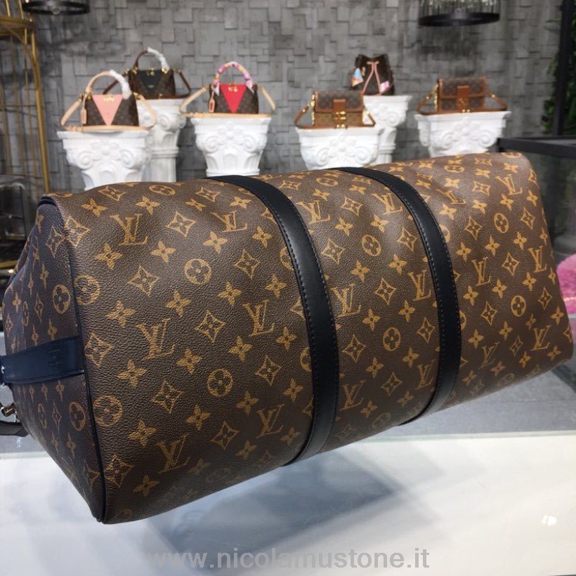 Qualità Originale Louis Vuitton Keepall Bandouliere 50 Cm Monogramma Tela Collezione Autunno/inverno 2019 M56714 Marrone