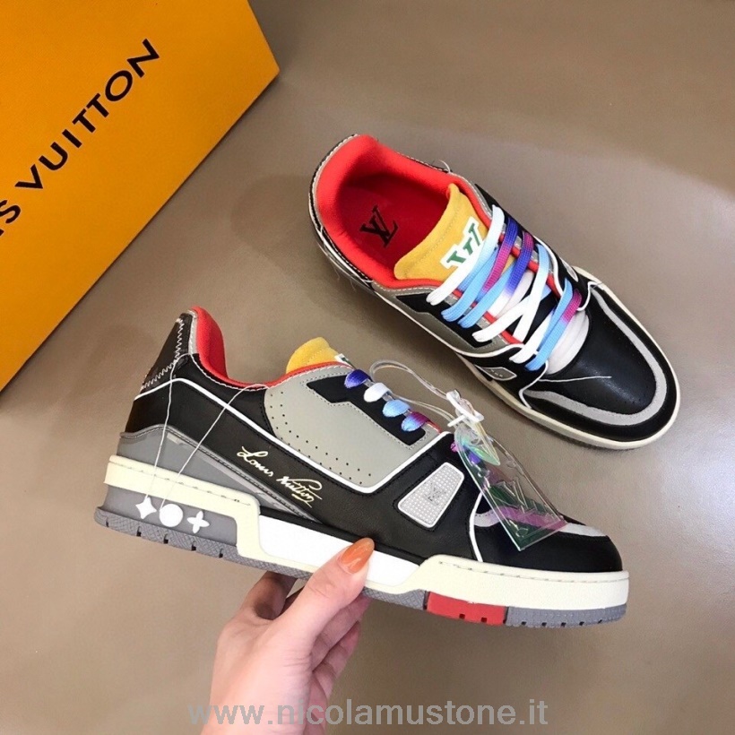 Qualità Originale Louis Vuitton Trainer 508 Sneakers Basse Uomo Collezione Autunno/inverno 2020 Nero/rosso