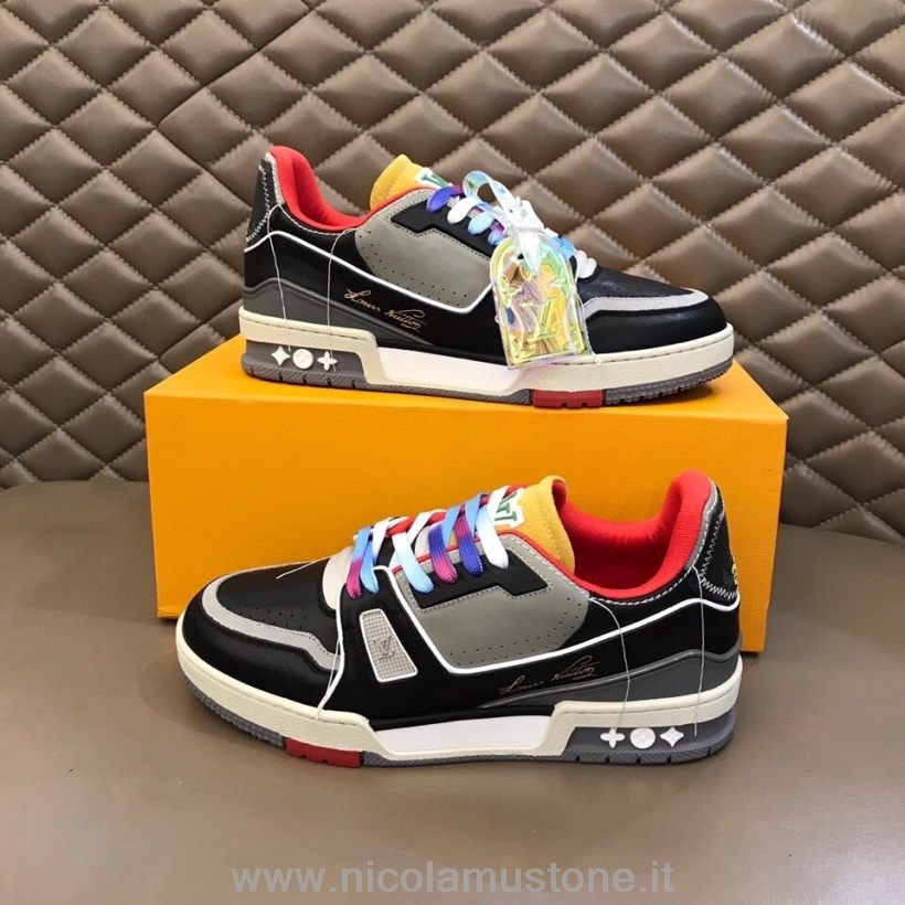 Qualità Originale Louis Vuitton Trainer 508 Sneakers Basse Uomo Collezione Autunno/inverno 2020 Nero/rosso