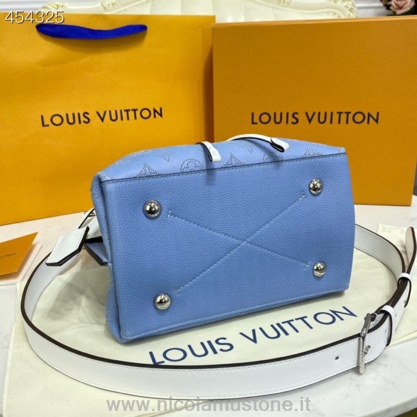 Qualità Originale Louis Vuitton Borsa Muria 22 Cm Pelle Di Vitello Mahina Collezione Primavera/estate 2021 M57853 Blu Sfumato