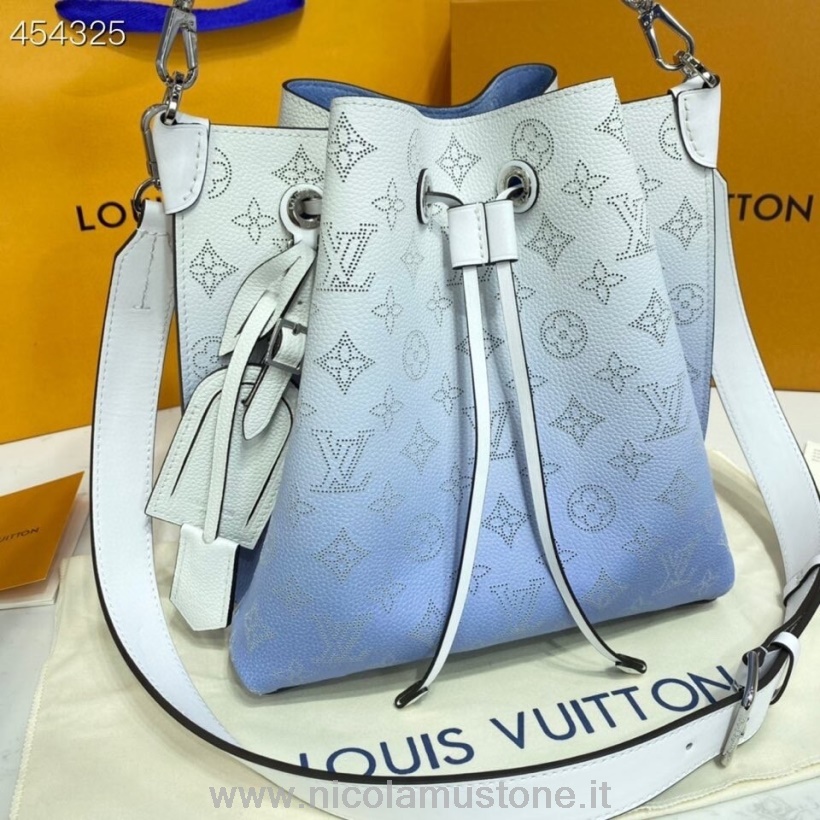 Qualità Originale Louis Vuitton Borsa Muria 22 Cm Pelle Di Vitello Mahina Collezione Primavera/estate 2021 M57853 Blu Sfumato