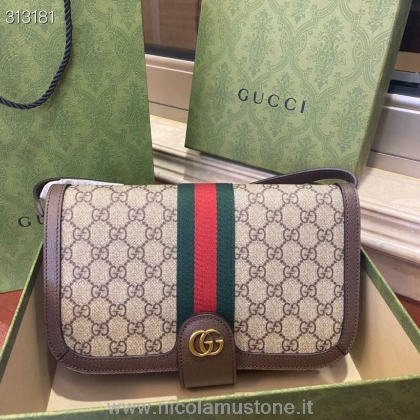 Qualità Originale Gucci Ophidia Gg Messenger Bag 548304 Vitello Pelle Collezione Autunno/inverno 2021 Marrone