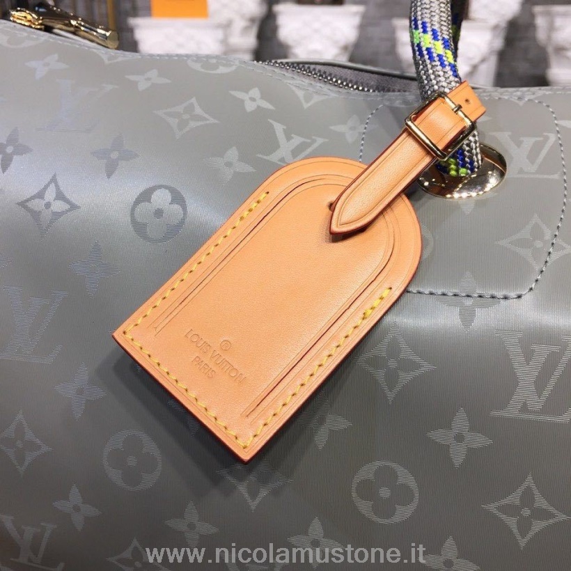 Qualità Originale Louis Vuitton Keepall Bandouliere 50 Cm Monogramma Titanium Tela Autunno/inverno 2019 Collezione M43886 Grigio