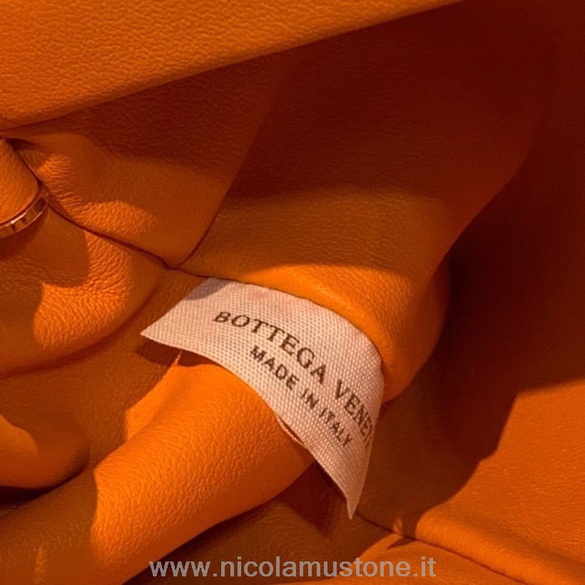 Qualità Originale Bottega Veneta The Chain Pochette Tracolla 30cm Pelle Vitello Collezione Primavera/estate 2020 Arancione
