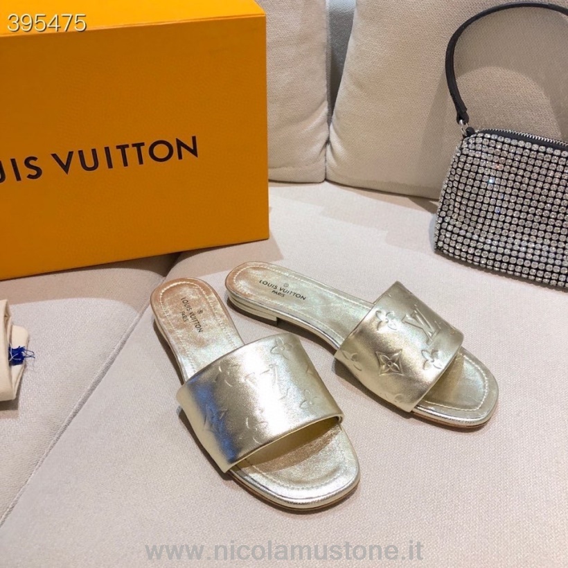 Qualità Originale Louis Vuitton Revival Mule Sandali Bassi Pelle Di Agnello Collezione Primavera/estate 2021 Oro